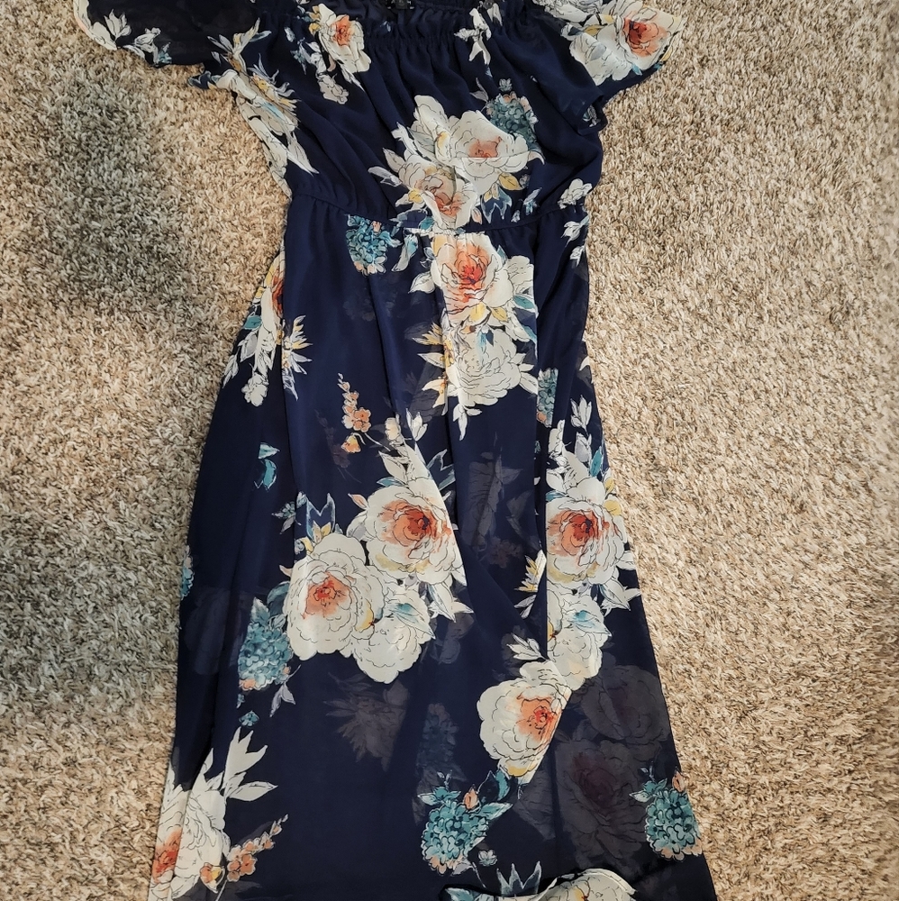 Blue floral dress